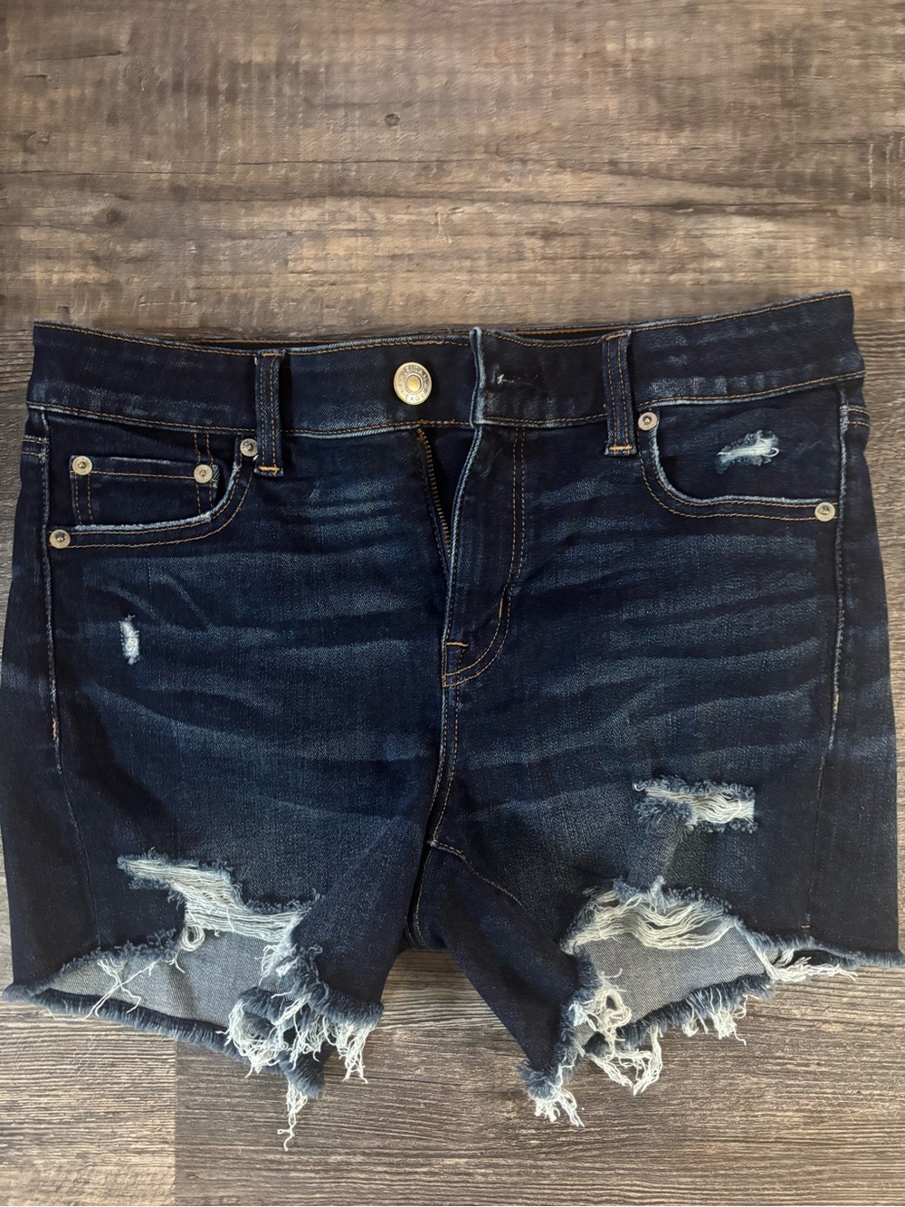 AE Ne(x)t Level Low-Rise Denim Midi Short